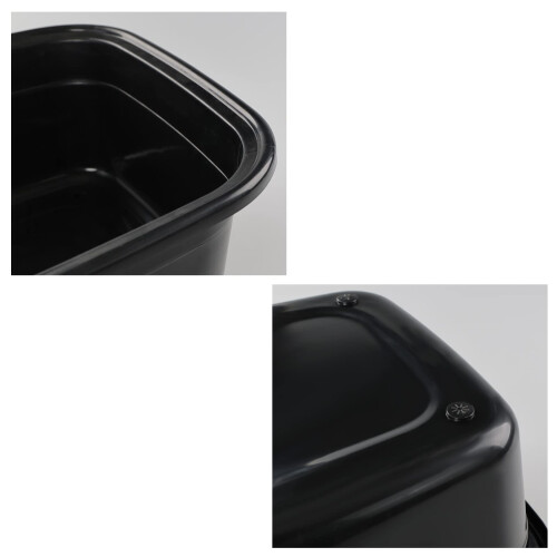 Innouse 3-Pack 16 L Plastic Washing Up Bowl Basin Rectangular, Black 2
