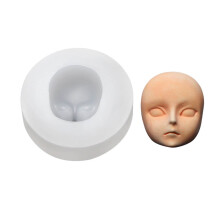 Moule à gâteau en silicone en forme de tête de poupée 3D (1 pièce)