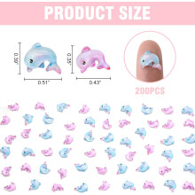200 de figurine mini delfini din rășină, 1,2 cm