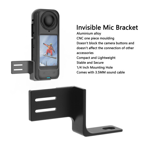 X5 X4 X3 X2 Microphone Holder with 3.5mm Cable | Invisible External Mic Bracket 2