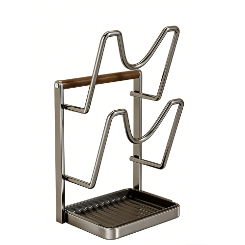 Porta coperchi per pentole con vassoio raccogligocce – Supporto verticale per coperchi e
