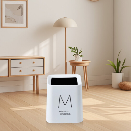 Scandinavian Mini Desktop Trash Can White 13.2x15.3cm