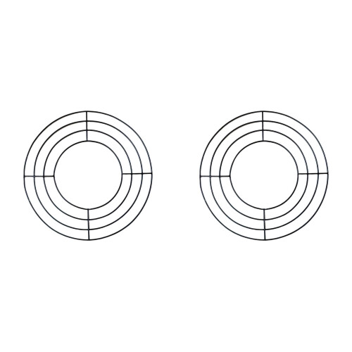 8 Inch Black Wire Wreath Frame – Round Metal Ring Form