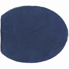 Housse de couvercle de toilette en microfibre bleu marine douce et absorbante