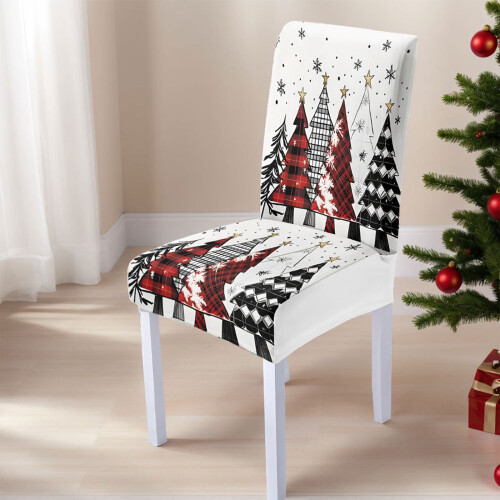 Christmas Tree Chair Covers – Polyester, Stretch Fit,