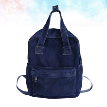 Mochila vaquera azul de gran capacidad para la escuela (1 unidad)