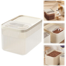 Contenedor hermético para comida de mascotas de 13,6 kg (30 lb) con taza medidora