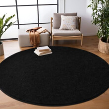 5 ft Round Coral Velvet Area Rug with Memory Foam