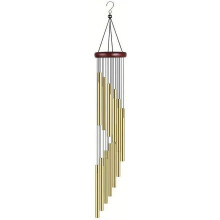 Goldene Windspiele für den Außenbereich – 18 Aluminiumrohre, Garten