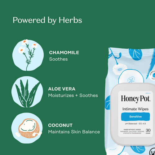 THE HONEY POT, SENSITIVE WIPES 30 CT 2