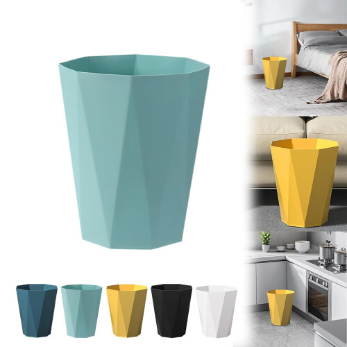 Polygon small wastebasket durable bathroom kitchen