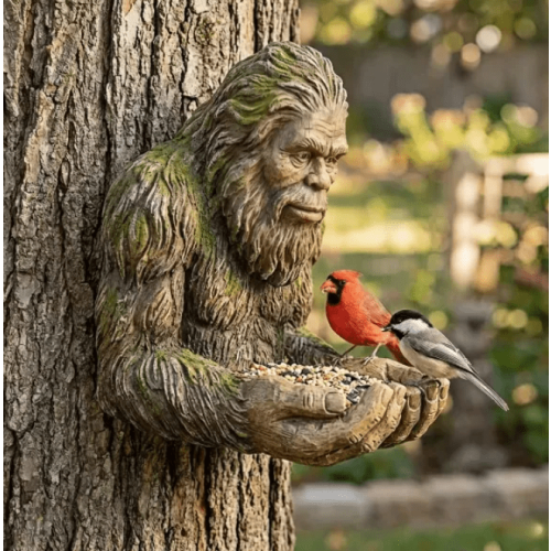 Sasquatch Bird Feeder Outdoor Hanging Statue