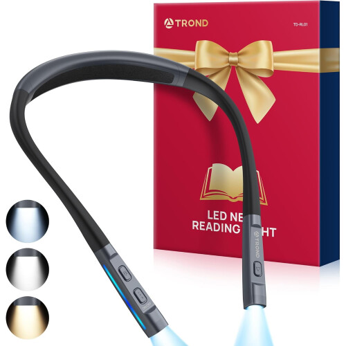 Lampe de lecture LED pour cou – 3 températures de couleur, 3