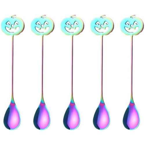 Pumpkin Stainless Steel Spoon Set (5 pcs)