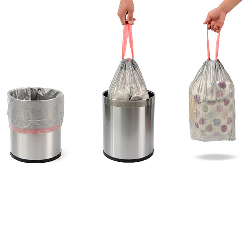 Gitany 50L Swing Bin Liners, Drawstring Bin Liner, Plastic Bin Liner Bags, 125 Bags 2