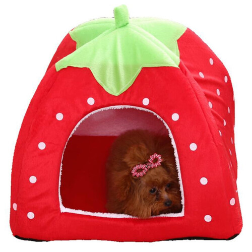 Red Bunny House Rabbit Bed Scratch-Resistant Indoor
