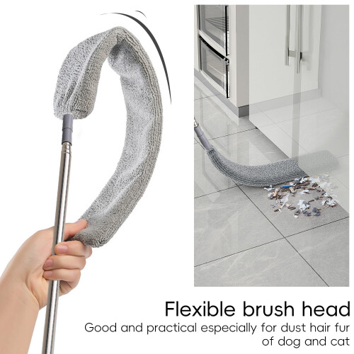 JEBBLAS Gap Dust Brush Under Appliances Cleaning Tool with Telescoping Long Handle? Grey 2