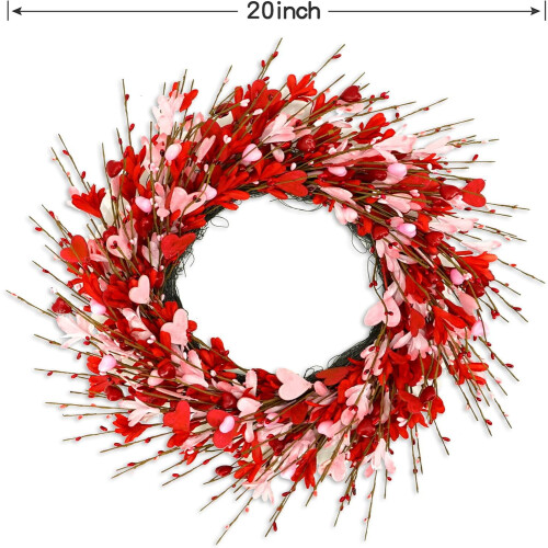 Coroană de flori roz artificiale 45-50 cm