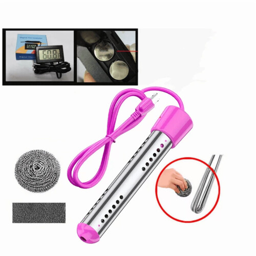 1500W Immersion Water Heater Portable with LCD Thermometer