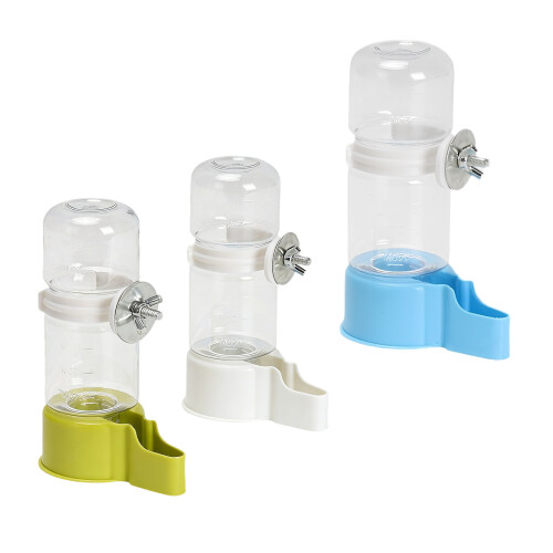Distributeur d'eau pour perroquets, 2 pièces, mangeoire-Bleu 1
