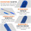 Extendable Feather Duster, 6PCS Microfiber Duster Cleaning Kit with Telescoping Extension Pole 100 Inch, Reusable Bendable Dusters, Washable 3