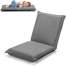 Silla de suelo ajustable MAT EXPERT gris, 6 posiciones, malla