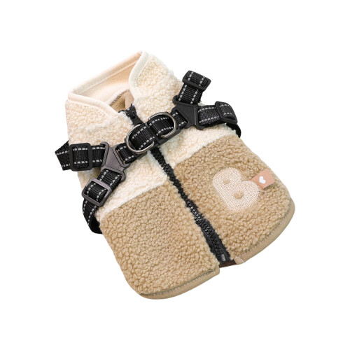 Fleece-Hundeweste mit Leinenöffnung, Sherpa L