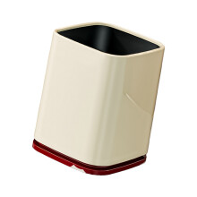 Oversized Wheeled Trash Bin with Large Capacity 13L-cream white