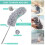 Fogray Extendable Feather Duster, Bendable Microfiber Duster with Extra Long 100" Telescopic Extension Pole and Soft Silicone Cap, Washable Duster for 3