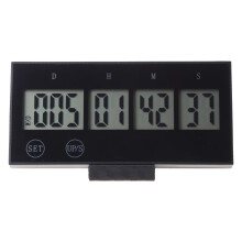 Reloj temporizador digital con cuenta regresiva – Blanco/Negro,