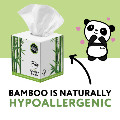The Cheeky Panda The Cheeky Panda Bamboo Facial Tissues | 12 Cube Tissue Boxes | Soft Face Tissues | Plastic Free Tissues Box Multipack 2
