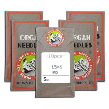 Agulhas para máquina de costura 15x1HAX1TitânioPacote com 50 Tamanhos 9-18