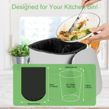 Biodegradable Trash bags 120PCS, Aievrgad 5L/1.2Gallon small Garbage bags/For Countertop Bin. Bin Liner/Trash/rubbish Bags, Recycled,Tough,