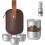 Conjunto de chá de titânio com infusor, 3 xícaras e bolsa de couro. 1