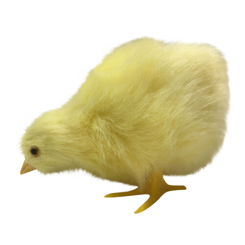 Kunstige fluffy kyllingefigurer sæt med 4