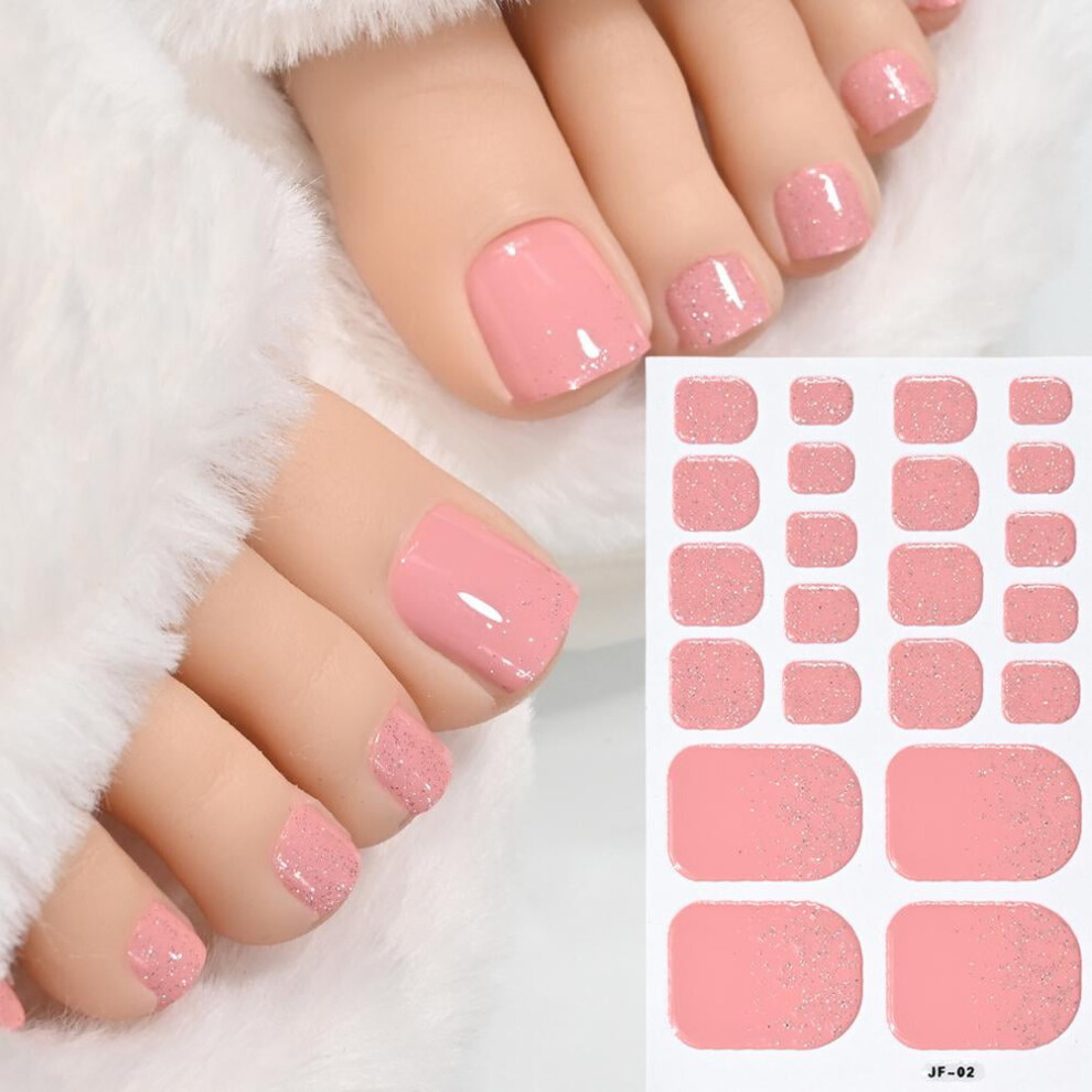 22-Piece Black Glitter Toe Stickers