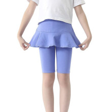 Leggings con falda de volantes hasta la rodilla para niñas, poliéster, talla 4-5