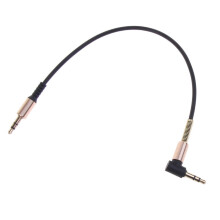 Kabel audio 3,5 mm kątowy męski-męski 3-żyłowy