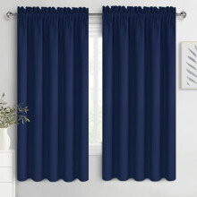 Verdunkelungsvorhänge 42 x 63 Zoll, wärmeisolierend, Marineblau (2