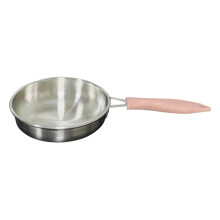Sartén y olla para sopa de acero inoxidable antiadherente rosa