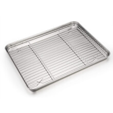 Plaque de cuisson en acier inoxydable avec grille 16 x 12 pouces
