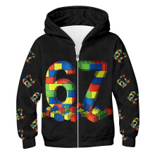 67 Hoodie Boys Girls Sweatshirt Six Seven Youth Zipper Jacket 6 7 Number Printed Novelty Long Sleeve
