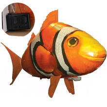 (Orange)Remote Control Shark Toys Air Swim Rc Animal Radio Fly Balloon Clown Fish Animal