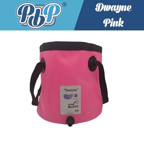 PBP Handy Folding Bucket 20L - "DWAYNE" With Quick Hose Connector (Pink) 1