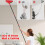NEWE Wall Mop Cleaner with 202 cm Long Handle, 180? Folding Ceiling Cleaning Tool with Squeegee, Triangle Baseboard Scrubber with 4 Chenille Duster 2