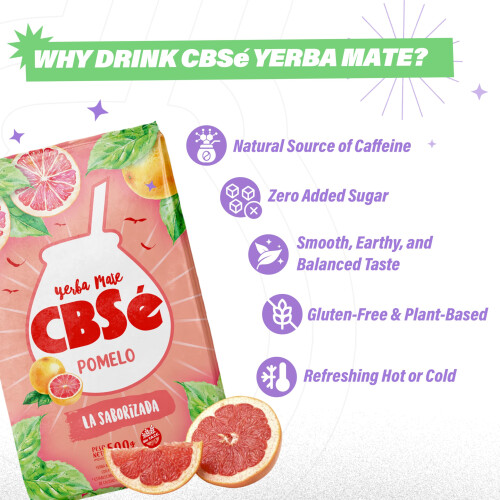 Yerba Mate CbSe Grapefuit Flavour (pomelo) 2