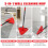 NEWE Wall Mop Cleaner with 202 cm Long Handle, 180? Folding Ceiling Cleaning Tool with Squeegee, Triangle Baseboard Scrubber with 4 Chenille Duster 3