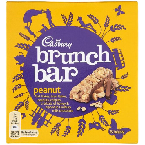 Cadbury x6 Cadbury Brunch Peanut Bar 6 Pack(36 Bars) 1