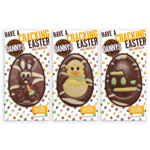 Danny's Chocolates 3 x Large 100g Easter Chocolate Bars In Gift Box - Perfect Easter Gifts for Kids - Easter Egg Hunt Chocolate - Milk Chocolates -