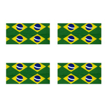 Set van 4 stuks ademend sportevenement team vlag-Brazilië